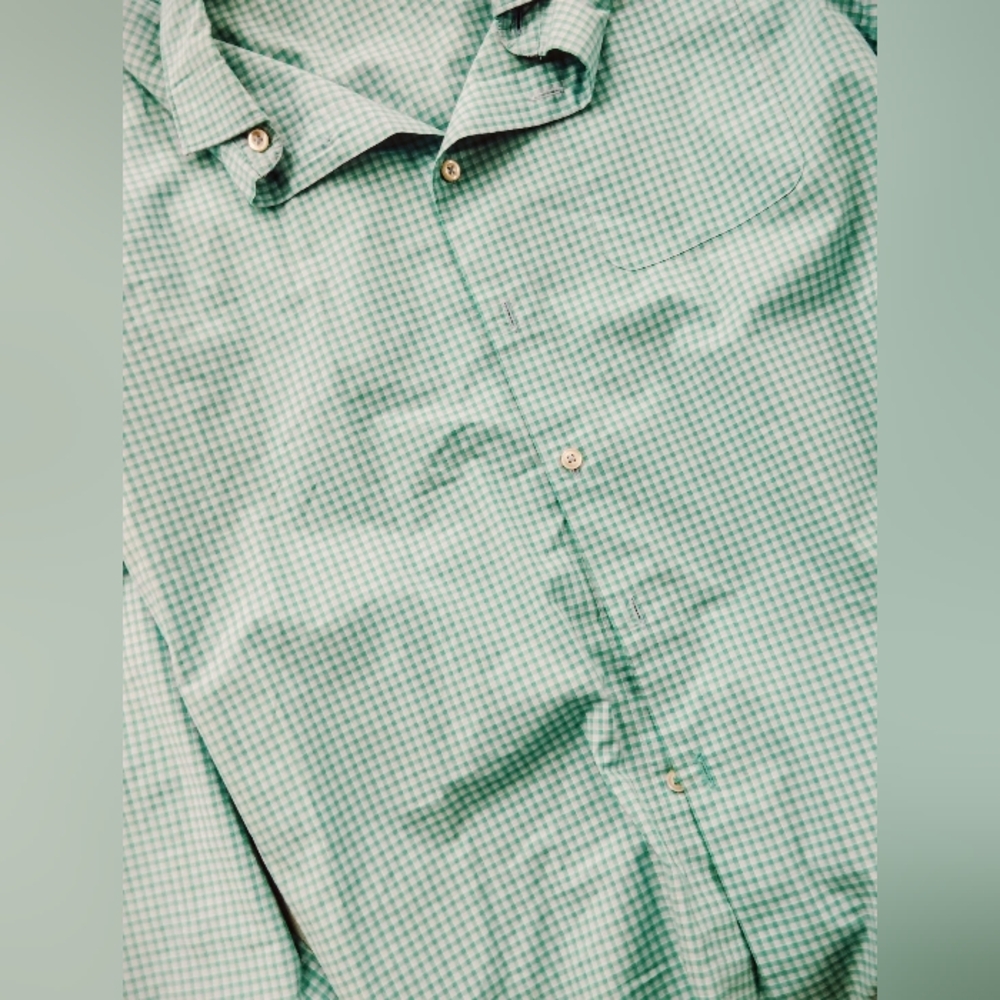 Tommy Bahama Collar Mint Green Shirt L